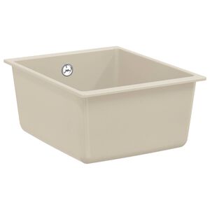 vidaXL Umivalnica 80% Kvarc in 20% Smola 370 x 460 mm Bež
