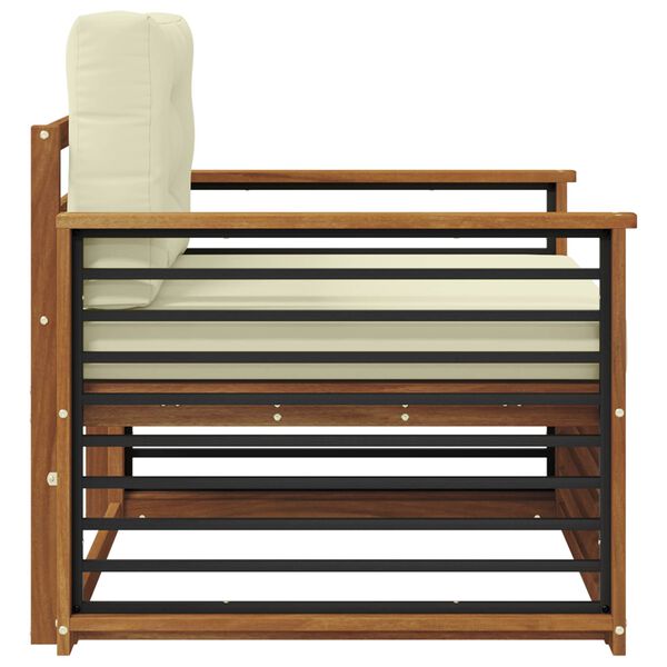 vidaXL Zunanja garnitura za sedenje Masivno akacijevo les in poliester