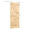 vidaXL Drsna vrata Naravna in bela 85 x 210 cm Masiven borov les