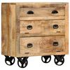 vidaXL Stranska omara Rjava 70 x 38 x 63 cm trden mangov les