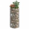 vidaXL Okrogel gabion pocinkano jeklo Ø50x100 cm