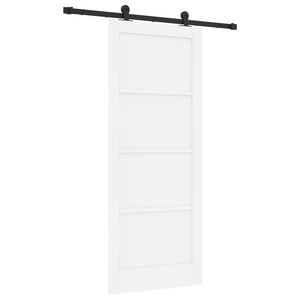 vidaXL Drsna vrata ORKDAL Bela 83 x 202 cm Trdna borovina