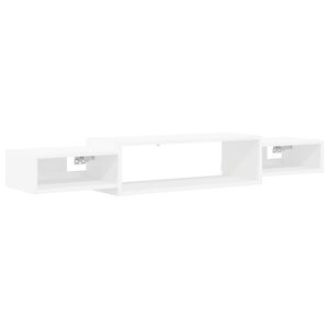 vidaXL Stenska TV omarica Montaža za steno Bela 140 x 28 x 21 cm