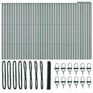 vidaXL Heksagonalna podpora za ograjo 100 x 1 m Jeklo s PVC premazom