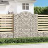 vidaXL Obokane gabion ko&scaron;are 13 kos 200x50x220/240 cm pocinkano železo