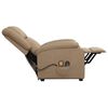 vidaXL Masažni stol s funkcijo vstajanja kapučino umetno usnje