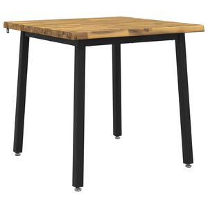 vidaXL 60 x 55 x 75 cm Masiven les akacije Bela in črna Pravokotna
