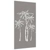 vidaXL Vrtna stenska dekoracija 105x55 cm corten jeklo palme