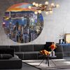 WallArt Okrogla tapeta Skyline by Night 190 cm