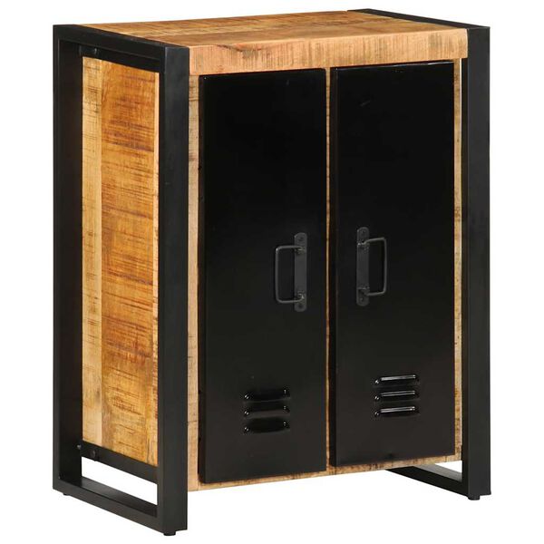 vidaXL Komoda 55x35x70 cm trden robusten mangov les in kovina