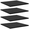 vidaXL Polica za knjige 3 nivojev 4 pcs 40 x 40 x 1,5 cm Črna