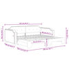 vidaXL Izvlečna dnevna postelja temno krem 80x200 cm blago
