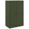 vidaXL Komoda olivno zelena 67x39x107 cm jeklo