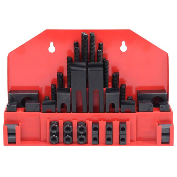 vidaXL 58-delni komplet vpenjal iz jekla T utor M10