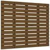 vidaXL Stensko posteljno vzglavje medeno rjavo 81x3x91,5 cm borovina
