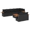 vidaXL Patio Sofa Set 9-sedežni Black