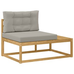 vidaXL Zunanji končni kavč z blazino Bela 115 x 83 x 73 cm Poliester