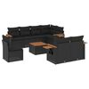 vidaXL Patio Sofa Set 9-sedežni Black