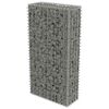 vidaXL Gabionska stena s pokrovi iz pocinkanega jekla 50x20x100 cm