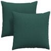 vidaXL Blazine za kavč 2 kos blago Temno zelena 80 x 80 cm