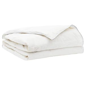 vidaXL Odeja FULDA 140 x 220 cm Poletje 100 GSM 90% gosje puhovje Bela