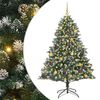 vidaXL Umestno božično drevo Zelena 180 cm PVC, plastika in jeklo
