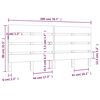 vidaXL Vzglavna 200x3x80 cm trdna borovina