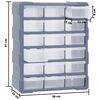 vidaXL Organizator z 18 predali 38x16x47 cm
