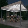 vidaXL Paviljon z LED lučkami 300x300 cm krem aluminij