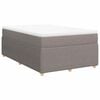 vidaXL Box spring postelja z vzmetnico taupe 120x200 cm blago