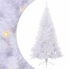 vidaXL Umestno božično drevo med 300 LED Bela 240 cm PVC in jeklo