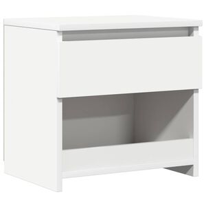 vidaXL Nočna omarica bela 40x30x39 cm iverna plo&scaron;ča