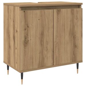 vidaXL Kopalni&scaron;ka omarica artisan hrast 58x33x60 cm inženirski les