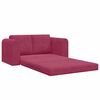 vidaXL Sofa postelja Vinorodna rdeča 148 x 71 x 83 cm Žamet