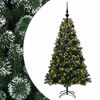 vidaXL Umjetno božično drevo z okrasnimi kroglami 120 cm 150 LED