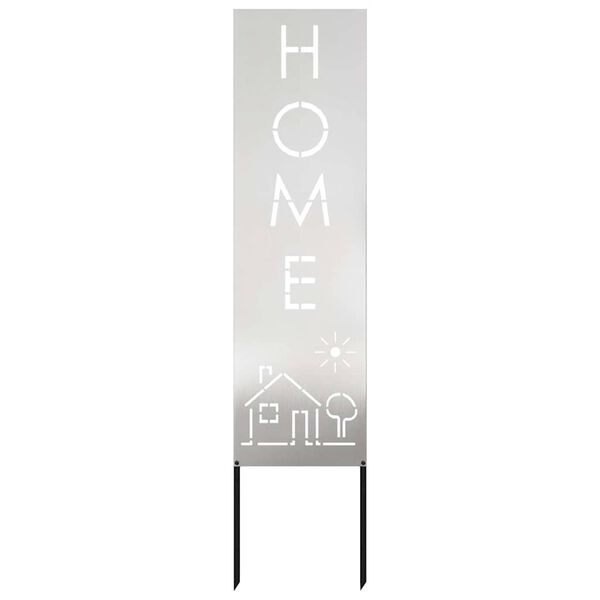 vidaXL Zaslon za zasebnost v vrtu srebrna 32 x 140 cm Nerjaveče jeklo