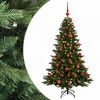 vidaXL Umetna božična jelka z bučko 120 cm 150 LED Toplo bela