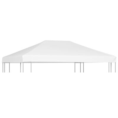 vidaXL Streha za paviljon 270 g/m² 4x3 m bela