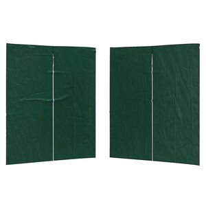 vidaXL Stranska stena zabavnega &scaron;otora 2 pcs Zelena 200 x 195 cm