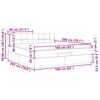 vidaXL Otomanski posteljni okvir z vzmetnico siv 160x200 cm blago