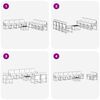 vidaXL Zunanja garnitura za sedenje z blazino 9 pcs Naravna in smetana