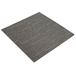 vidaXL Preproga plo&scaron;čica Prugasta temno rjava 50 x 50 cm 4 kos