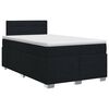 vidaXL Postelja boxspring z vzmetnico Črna 120 x 190 cm Blago