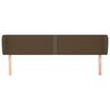 vidaXL Vzglavje z ušesi temno rjavo 163x23x78/88 cm blago