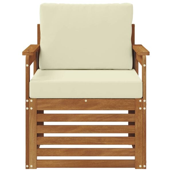 vidaXL Zunanja garnitura za sedenje Masivno akacijevo les in poliester