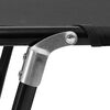 vidaXL Zložljiv ležalnik črn jeklen