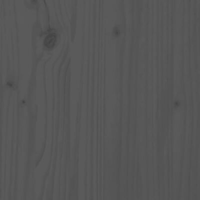 vidaXL Posteljno vzglavje sivo 125,5x4x100 cm trdna borovina