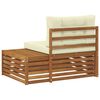 vidaXL Zunanji konec kavča z blazino Naravna 115 x 83 x 73 cm