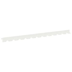 vidaXL Robovi trave 10 kos 102 x 4 x 4 cm Jeklo Bela