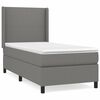 vidaXL Box spring postelja z vzmetnico temno siva 90x190 cm blago